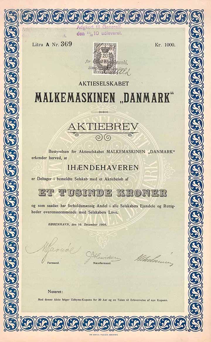 A/S Malkemaskinen “Danmark”