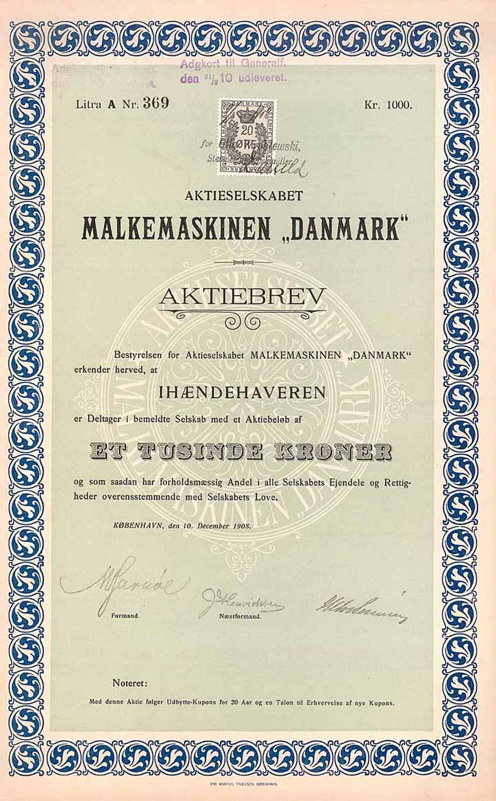 A/S Malkemaskinen “Danmark”