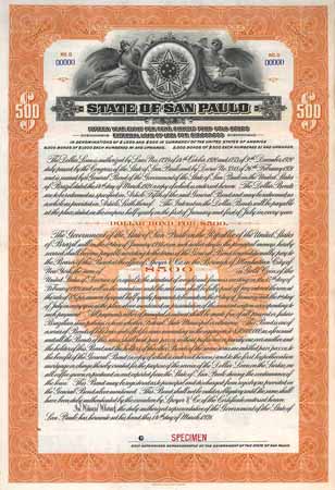 State of San Paulo 8 % External Loan of 1921