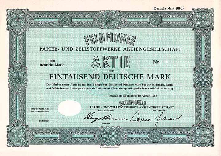 Feldmühle Papier- und Zellstoffwerke AG