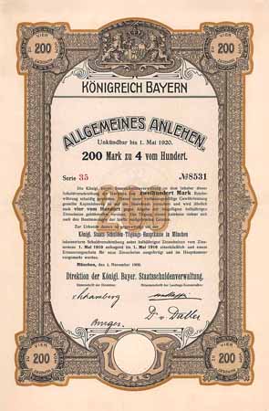 Königreich Bayern, Allgemeines Anlehen
