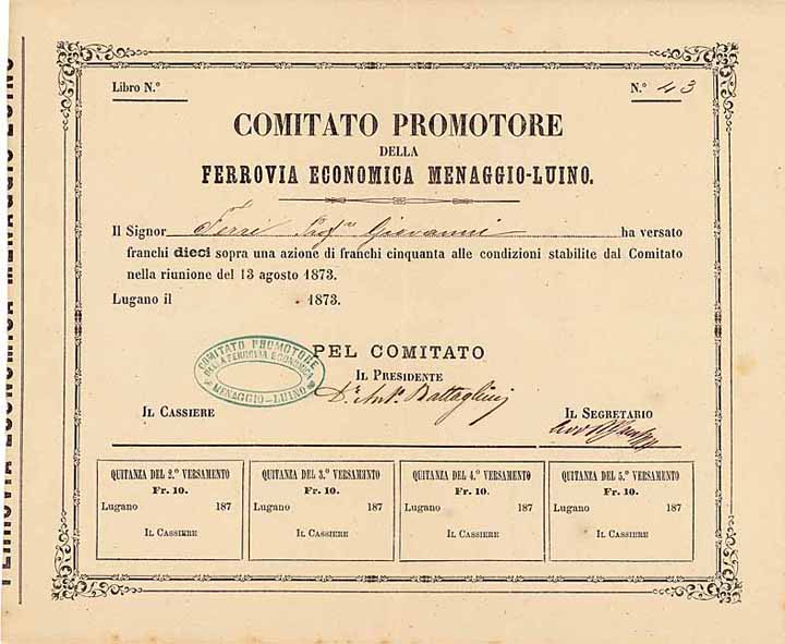 Comitato promotore della Ferrovia Economica Menaggio-Luino