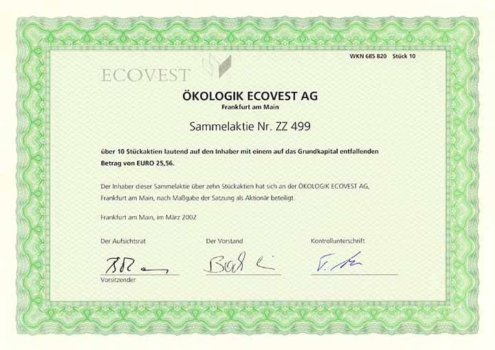 ÖKOLOGIK ECOVEST AG