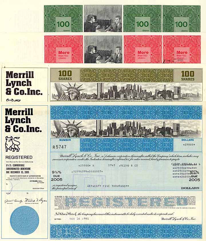 Merrill Lynch & Co. Inc. (4 Stücke)