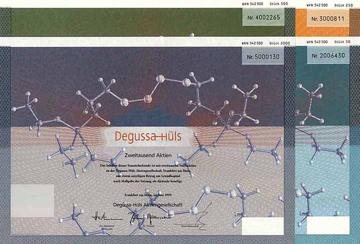 Degussa-Hüls AG (5 Stücke)