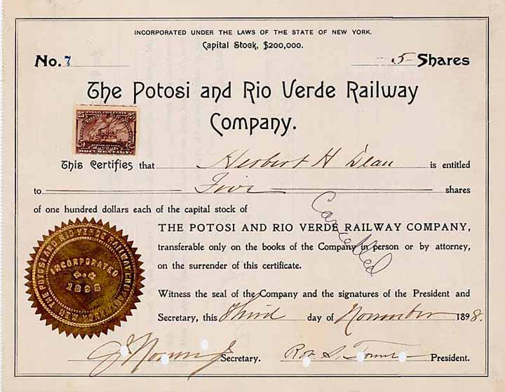 Potosi & Rio Verde Railway Co.