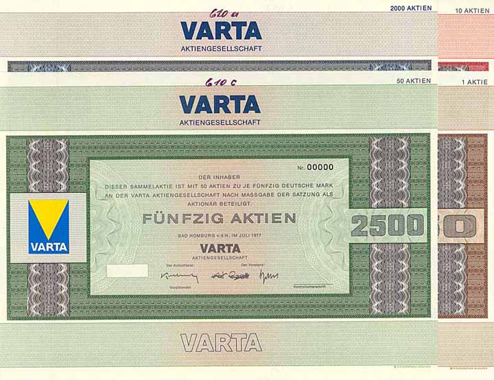 Varta AG (4 Stücke)