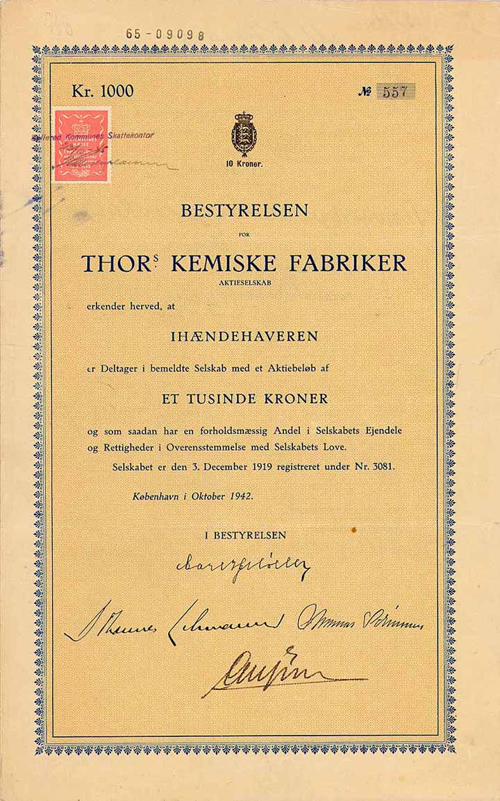 Thor's Kemiske Fabrikker AS