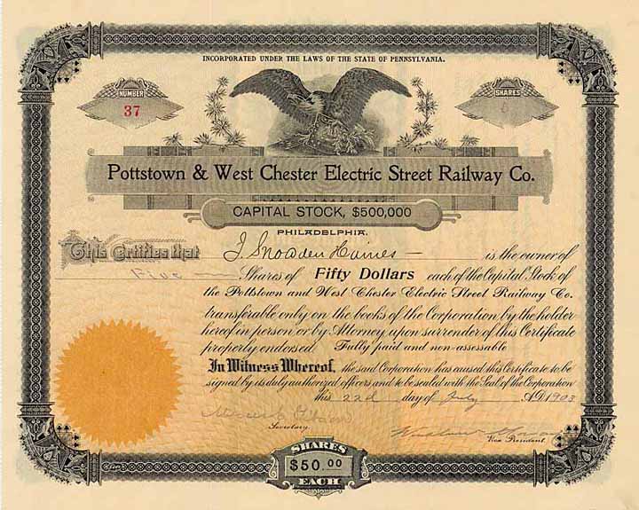 Pottstown & West Chester Elektric Street Railway