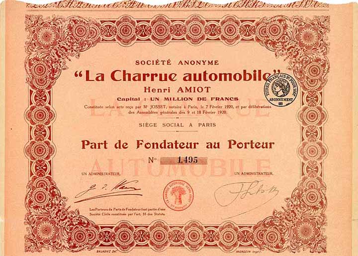 S.A. „La Charrue automobile“ Henri Amiot