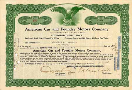 American Car and Foundry Motors Co.