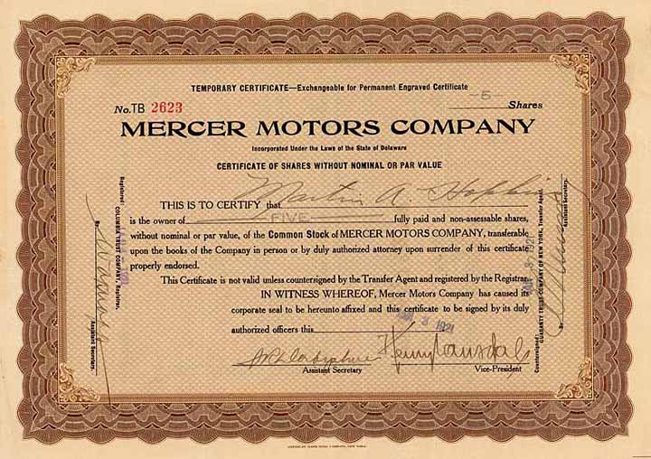 Mercer Motors Co.