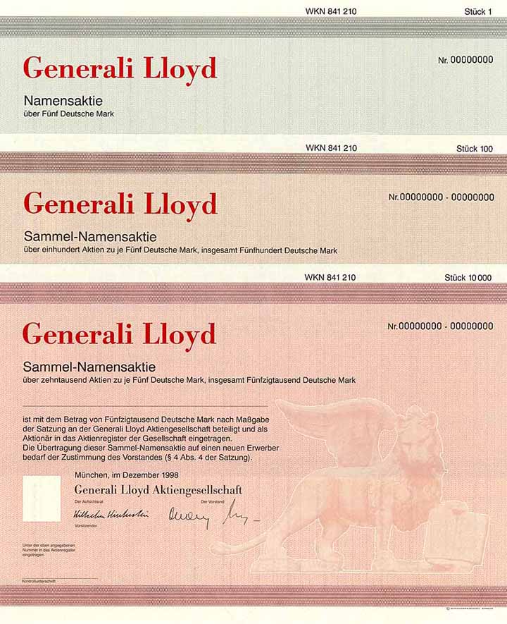 Generali Lloyd AG (3 Stücke)