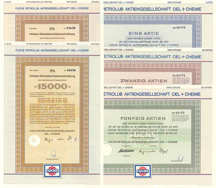 Fuchs Petrolub AG Oel + Chemie (9 Stücke)