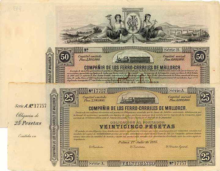 Cia. de los Ferro-Carriles de Mallorca (2 Stücke)