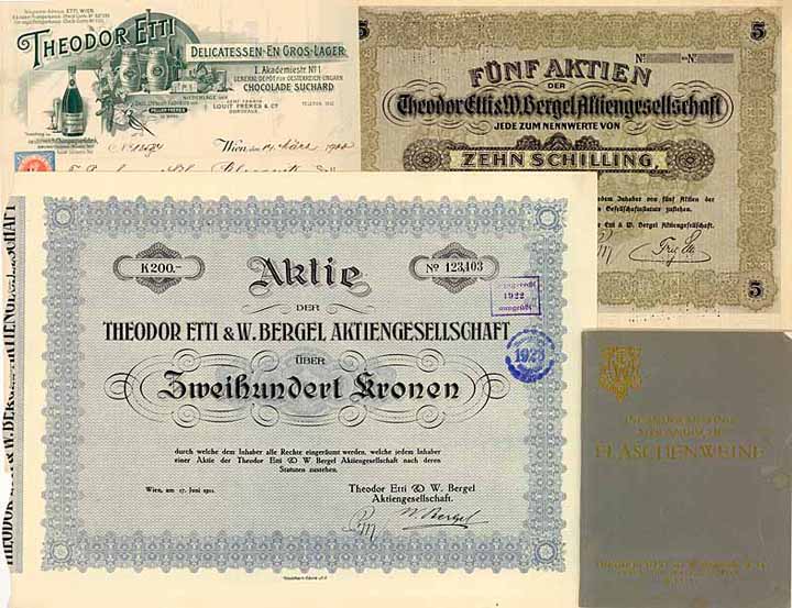 Theodor Etti & W. Bergel AG (8 Stücke)
