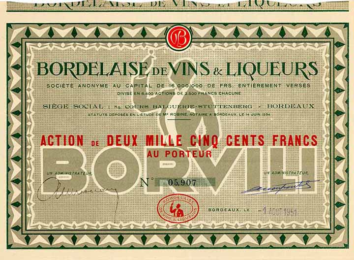 Borvili Bordelaise de Vins & Liqueurs S.A.