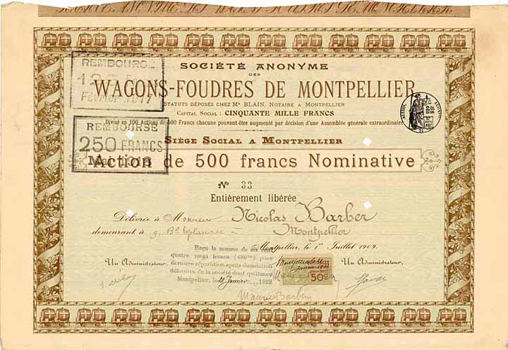 S.A. des Wagons-Foudres de Montpellier