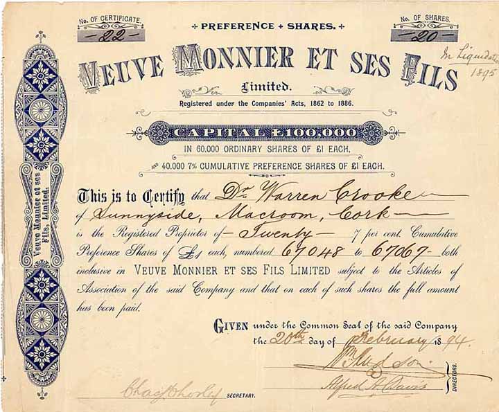 Veuve Monnier et ses Fils Ltd.