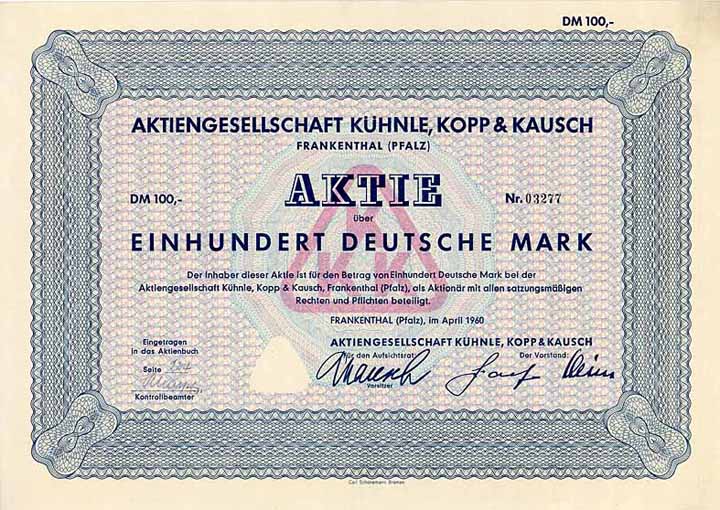AG Kühnle, Kopp & Kausch