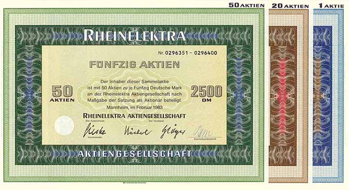 Rheinelektra AG (3 Stücke)