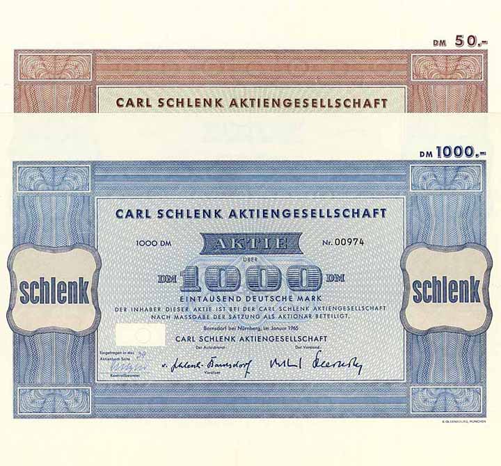 Carl Schlenk AG (2 Stücke)