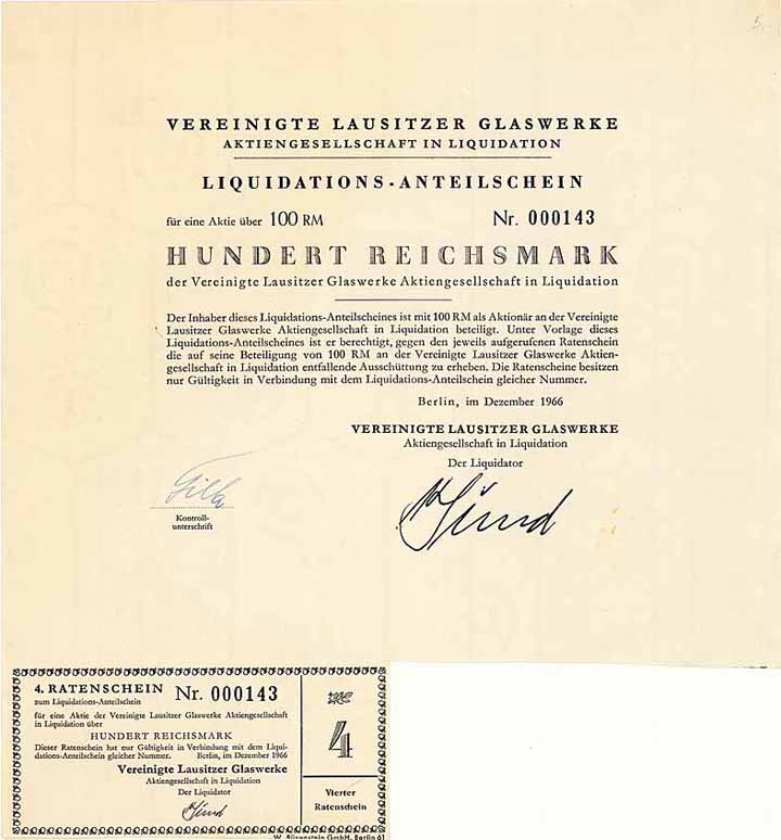 Vereinigte Lausitzer Glaswerke AG i.L.