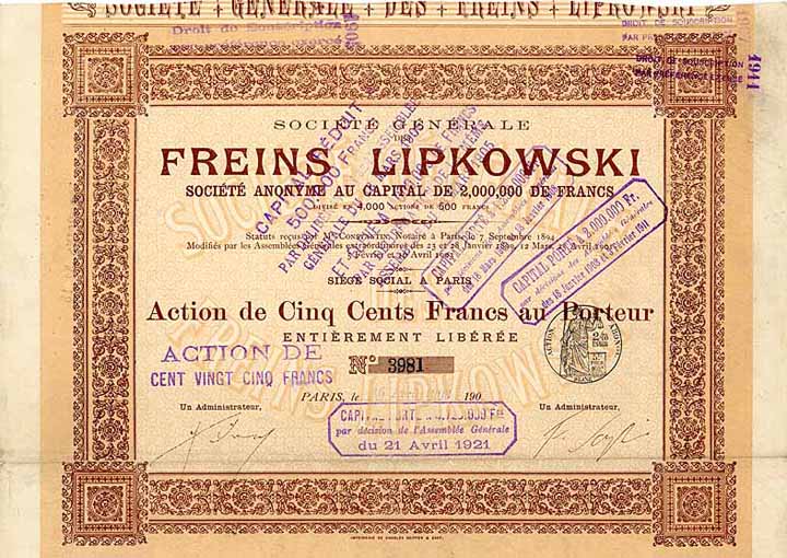 Soc. Gen. des Freins Lipkowski S.A.