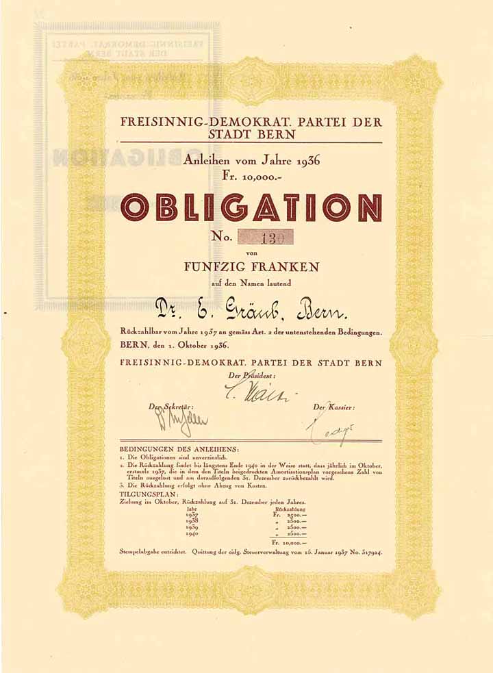 Freisinnig-Demokrat. Partei der Stadt Bern