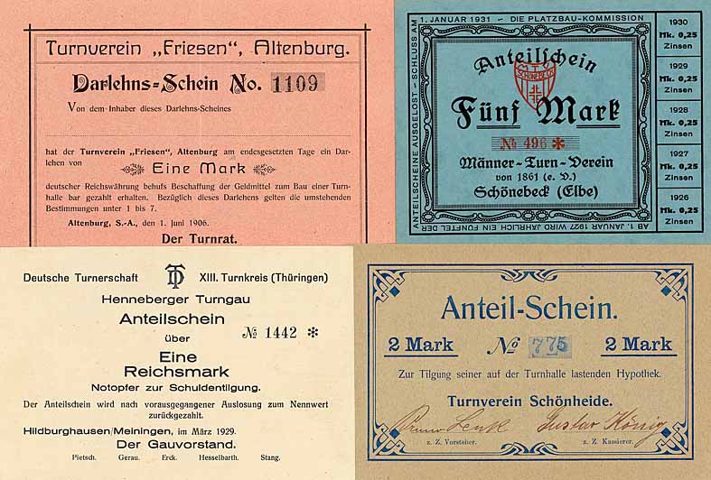 Turnvereine Ostdeutschland (6 Stücke)