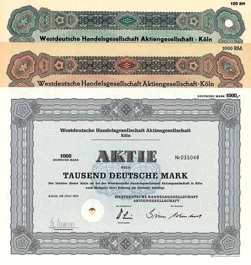 Westdeutsche Handelsgesellschaft AG (3 Stücke)