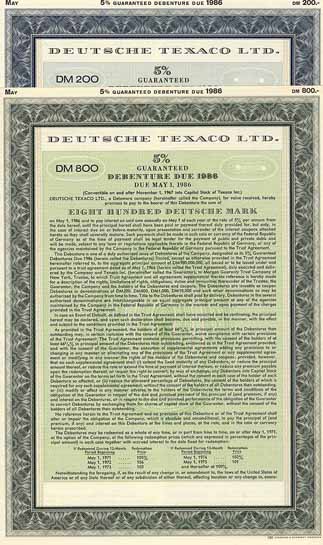 Deutsche Texaco Ltd. (2 Stücke)