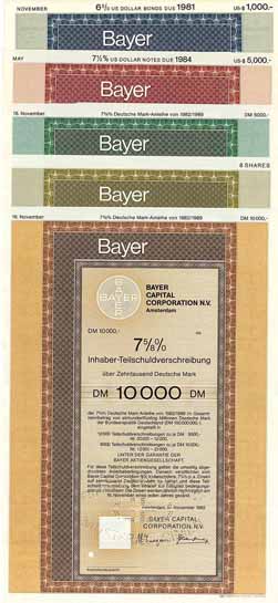 Bayer AG + Bayer Capital Corp. N.V. + Bayer International Finance N.V. (5 Stücke)