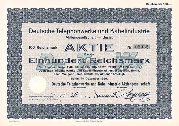 Deutsche Telephonwerke und Kabelindustrie AG