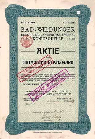 Bad Wildunger Heilquellen-AG Königsquelle