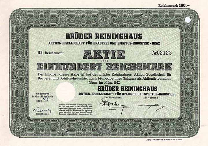 Brüder Reininghaus AG für Brauerei und Spiritus-Industrie