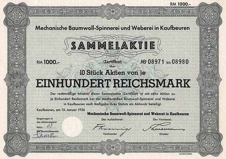 Mechanische Baumwoll-Spinnerei & Weberei