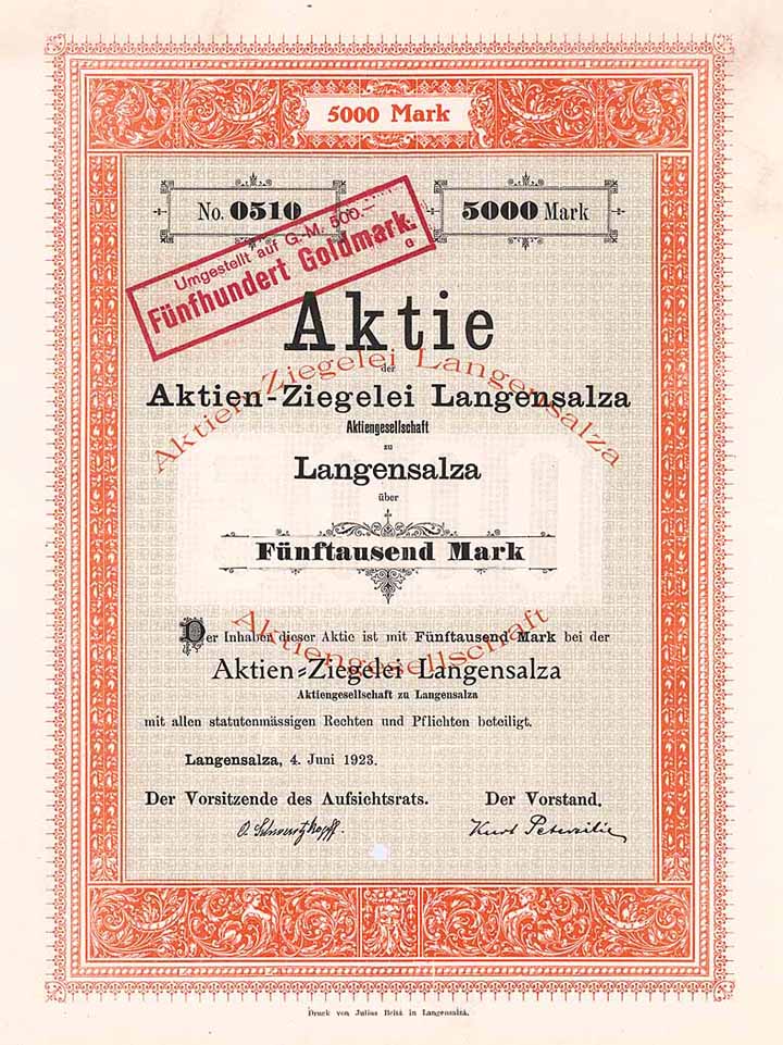 Aktien-Ziegelei Langensalza AG