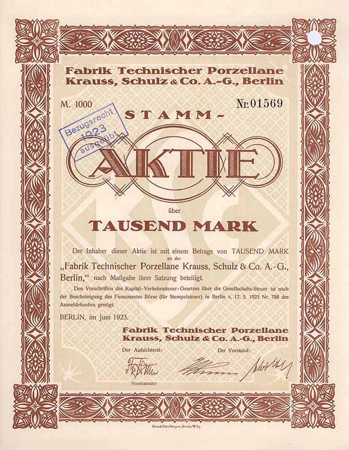 Fabrik technischer Porzellane Krauss, Schulz & Co. AG