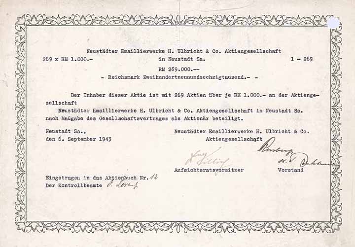 Neustädter Emaillierwerke H. Ulbricht & Co. AG