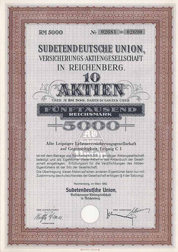 Sudetendeutsche Union, Versicherungs-AG