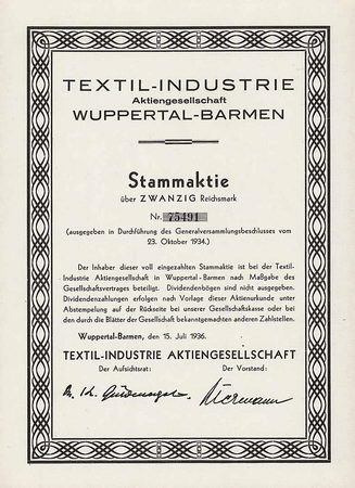 Textil-Industrie AG Wuppertal-Barmen