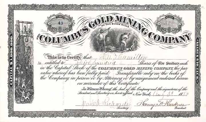 Columbus Gold Mining Co.