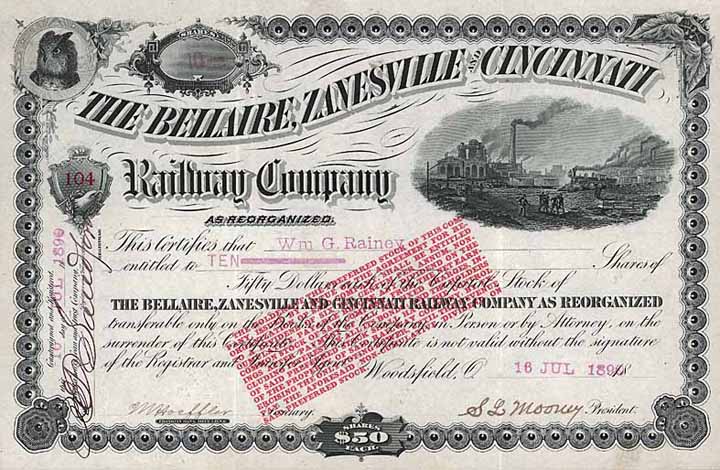 Bellaire, Zanesville & Cincinnati Railway (as reorganized)