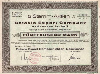 Batavia Export Company AG