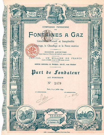 Cie. Parisienne des Fontaines a Gaz S.A.