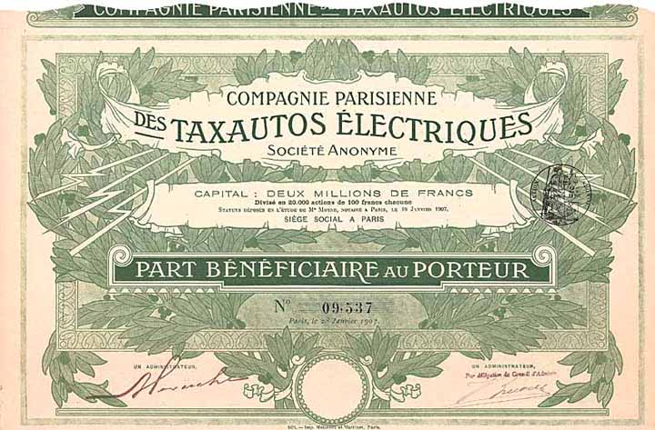 Cie. Parisienne des Taxautos Électriques S.A.