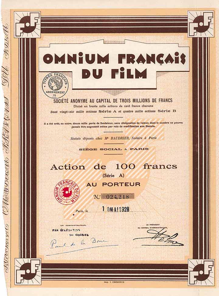 Omnium Francais du Film S.A.