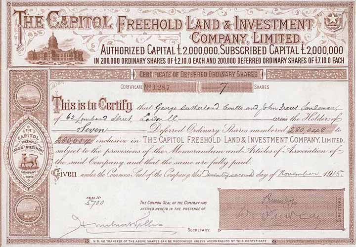 Capitol Freehold Land & Investment Co. Ltd.