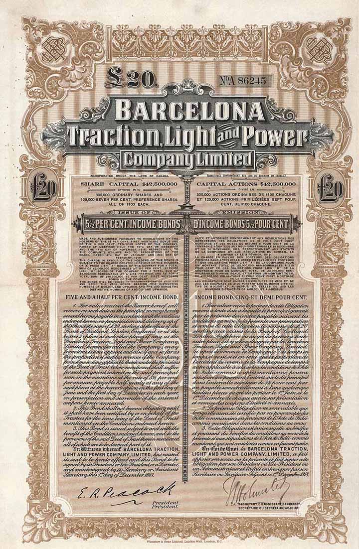 Barcelona Traction, Light & Power Co. Ltd.